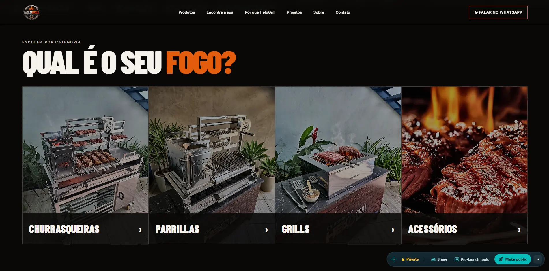 Website da HeloGrill